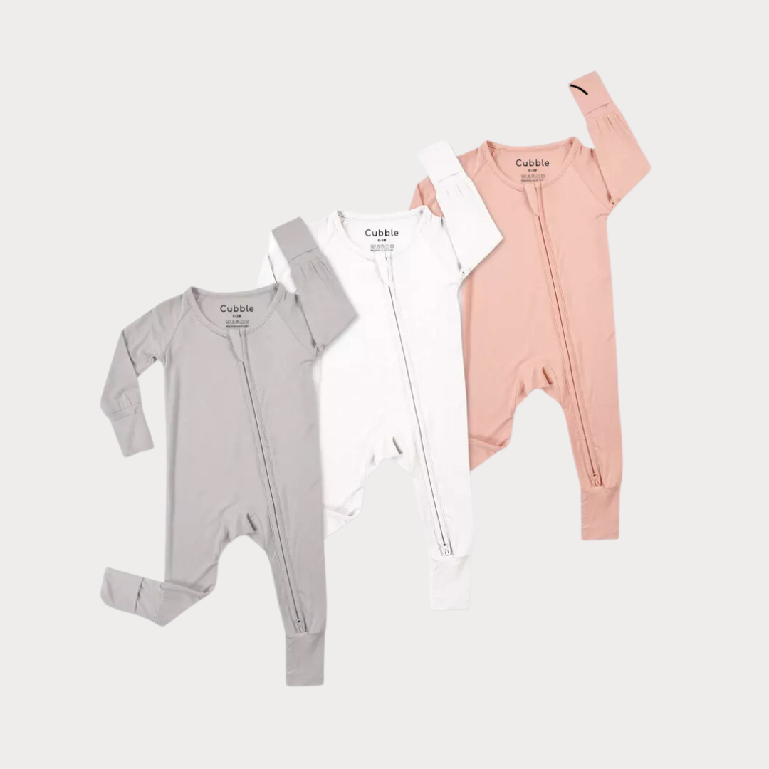 Cubble 100% Premium Bamboo Long Sleeve Sleepsuits