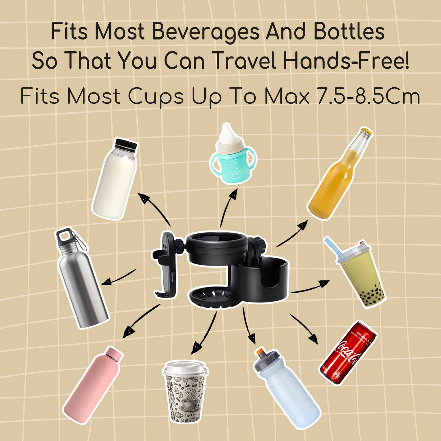 Cubble 3-in-1 Universal Cup and Phone Holder