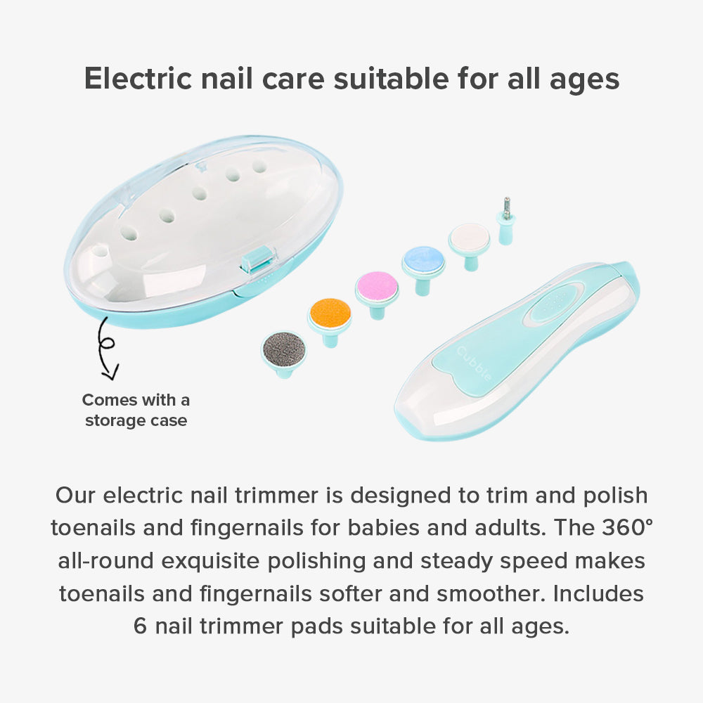 Cubble Electric Nail Trimmer Set with LED Light