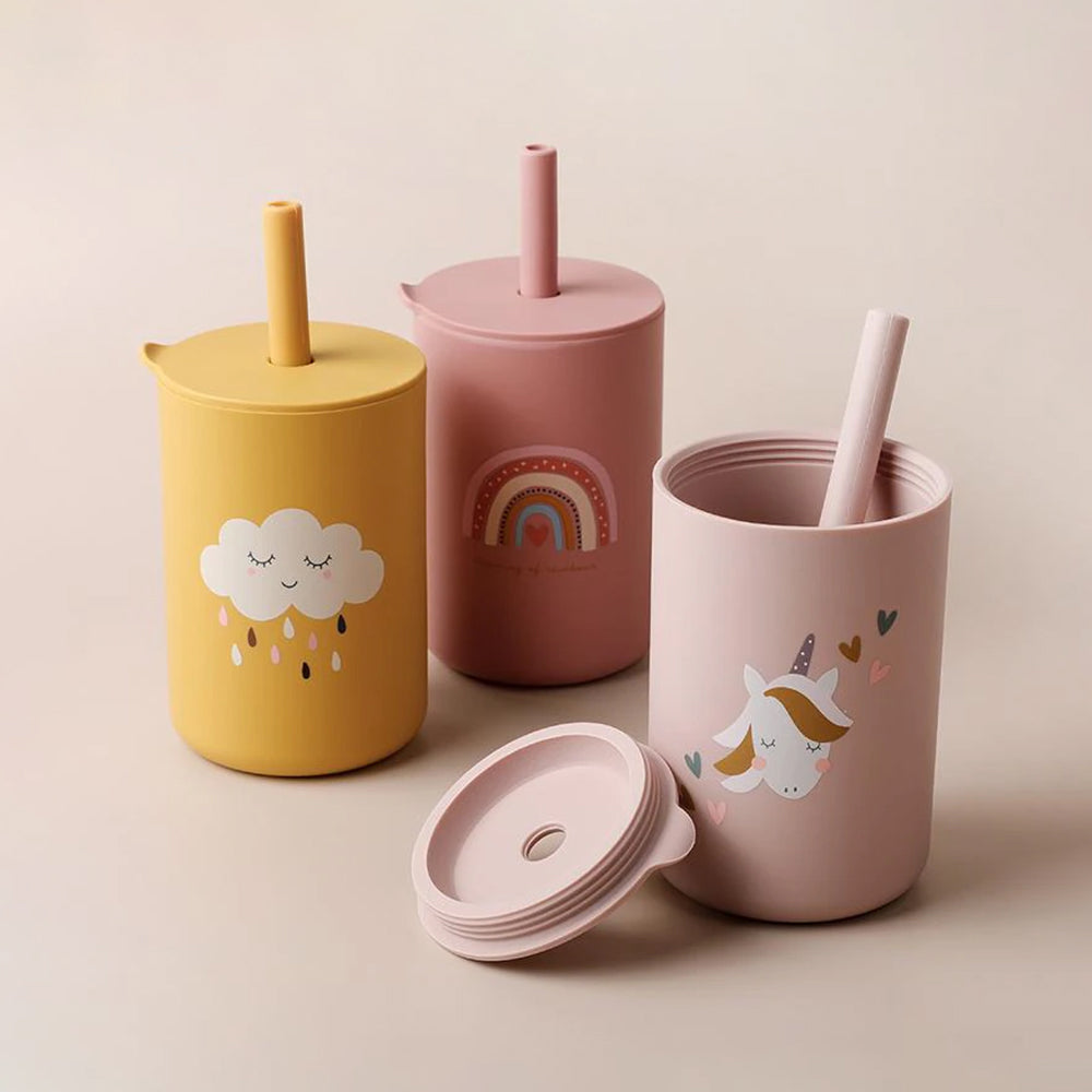 Cubble No-Spill Printed Silicone Straw Cup (150ml)