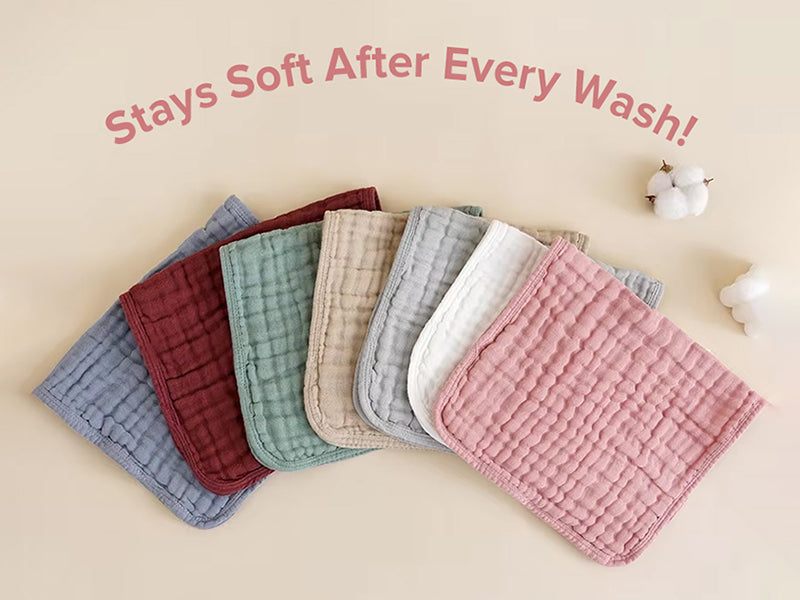 Cubble 100% Muslin Baby Washcloths
