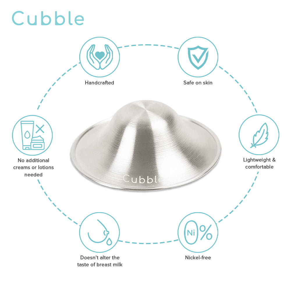 Cubble 999 Silver Nursing Cups and Nipple Shield