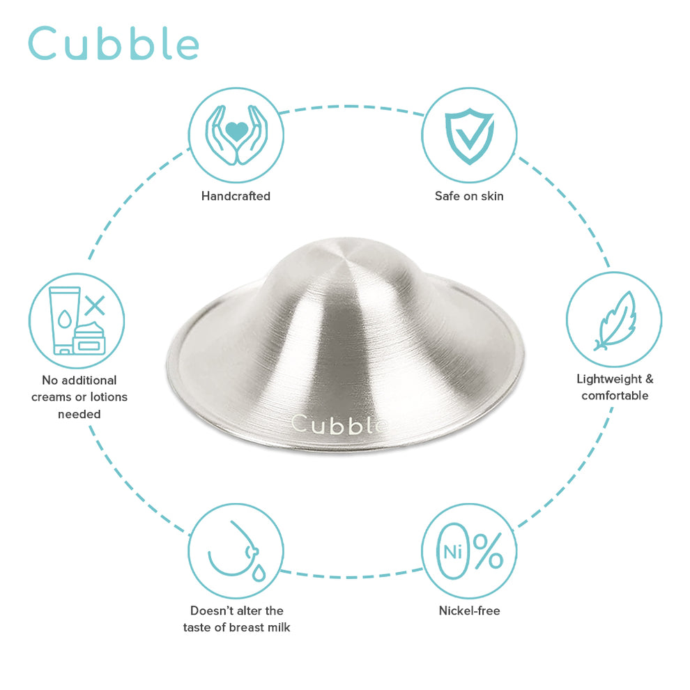 Cubble 999 Pure Silver Nursing Cups and Nipple Shield