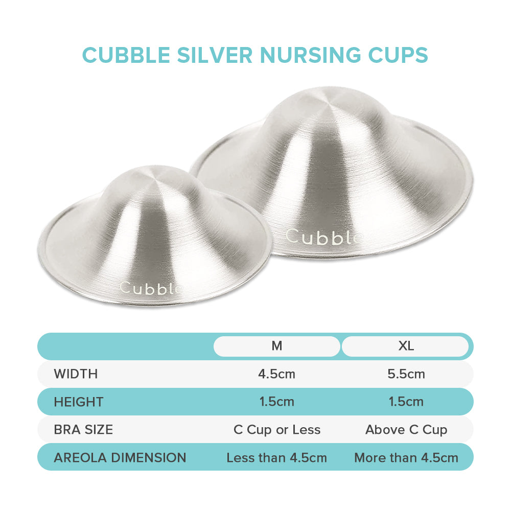 Cubble 999 Silver Nursing Cups and Nipple Shield