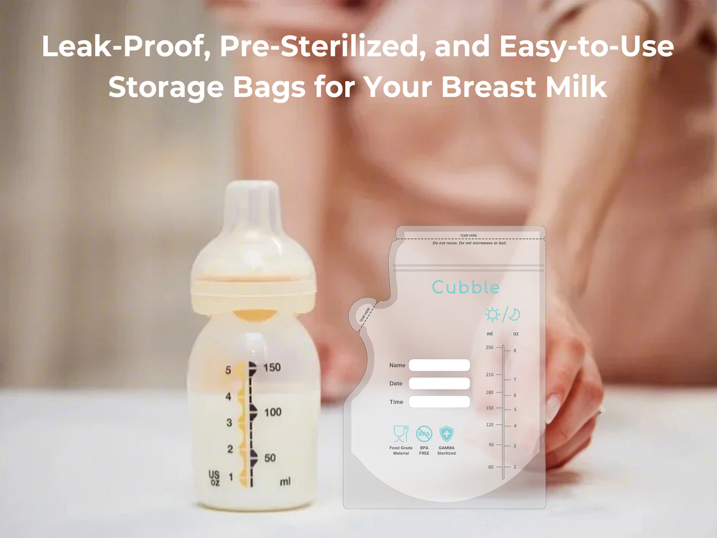 Cubble 100pcs Breastmilk Storage Bags